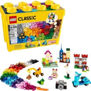 LEGO Classic Large Creative Brick Box 10698 Building Set, Toy Storage Solution for Home or Classrooms, Interactive Building Toy for Kids, Boys, and Girls