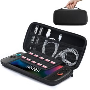 amCase Carrying Case for Nintendo Switch 2 [7.9''] 2025 - Protective Hard Shell Portable Travel Carrying Case Pouch for Switch Console and Accessories (Black)