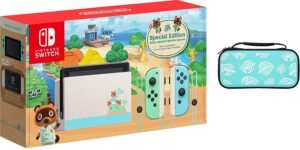 2021 Nintendo Switch Animal Crossing: New Horizons Special Edition 6.2" Touchscreen Display, WiFi, Bluetooth with Travel Carry Sleeve Case