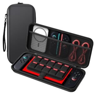 lyfLux Complete with Switch 2 Carrying Case Travel Kit – Hard Shell Case, Screen Protectors, Console & Joypad Covers, Stand & Thumb Grips – Full Accessories Set for Switch 2 Only