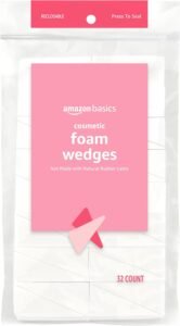 Amazon Basics Makeup Foam Wedges, 32-Pack Amazon Basics Cosmetic Foam Wedges For Makeup, 32 Count