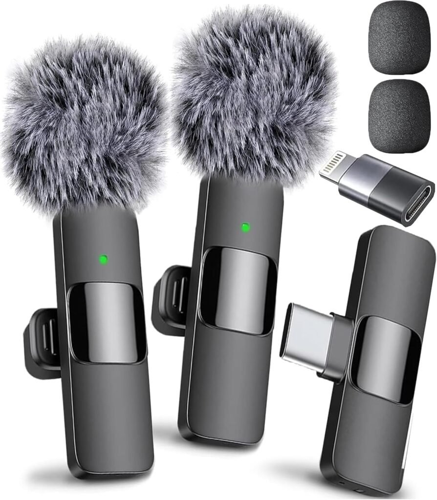 Mini Mic Pro (Latest Model) - Professional Wireless Microphone for iPhone, iPad, Android, Lavalier Microphone for Video Recording - iPhone Mic Crystal Clear Recording with USB-C for Content Creators