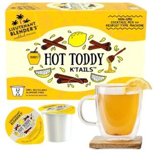 Lt. Blender's Hot Toddy K'Tails - 12 K-Cup Compatible Pods or Mix by Hand Single-Serve Non-GMO Hot Toddy Mix - Cocktail Pods, Cocktail Capsules or Mocktail Pods - Made with Real Fruit - Gluten Free