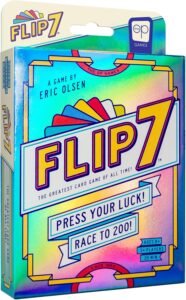 USAOPOLY Flip 7, The Ultimate Blend of Press Your Luck & Strategy, Fast-Paced Addictive Card Game,Quick to Learn & Easy to Teach,Perfect for Game Nights, 3+ Players, Ages 8 & Up, 20 Minutes Play Time