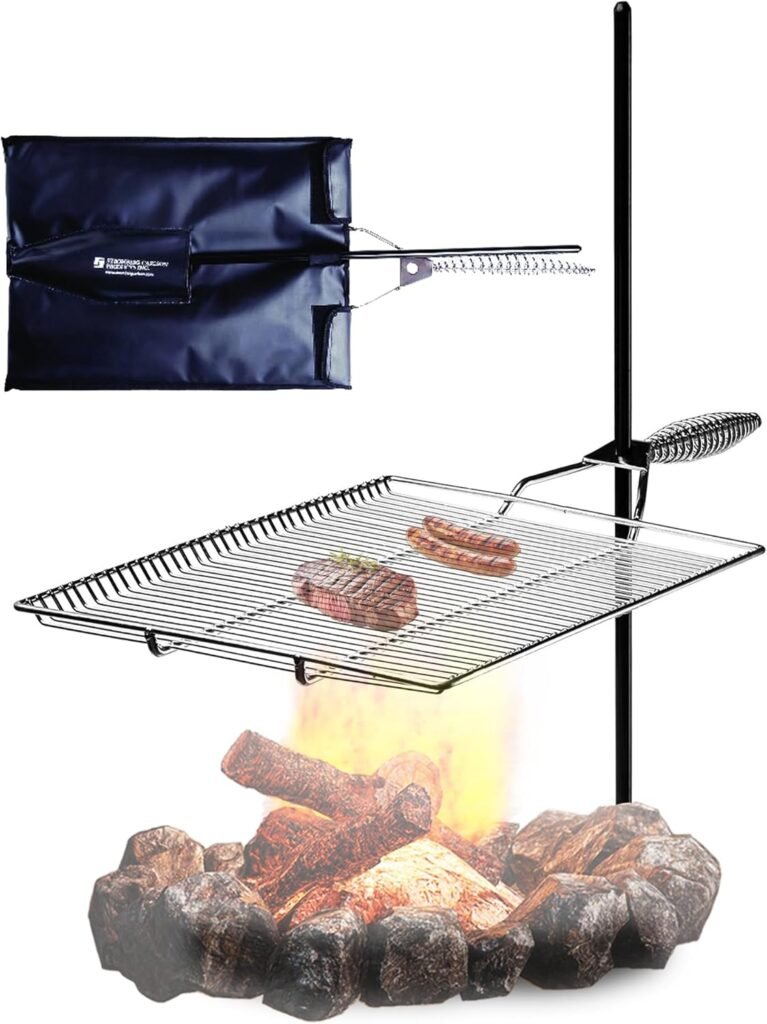 Stromberg Carlson Campfire Grill Grate – Stake & Grill for Outdoor Cooking with Nylon Bag, Fire Pit Accessories, Campfire Cooking Equipment, Portable Equipment, RV Use - 36