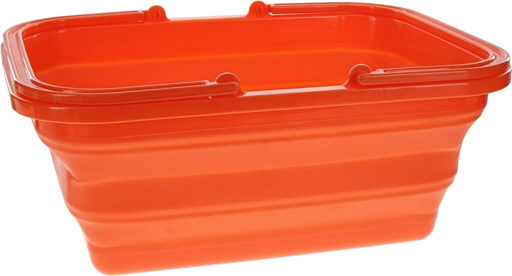 ustFlexWare Collapsible Sink with 2.25 Gal Wash Basin for Washing Dishes and Person During Camping, Hiking and Home