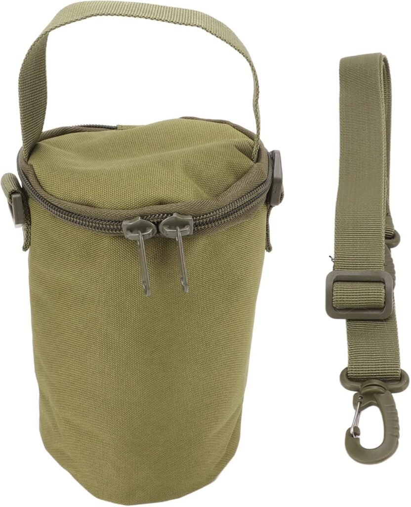 BORDSTRACT Gas Cylinder Cover, Portable Propane Tank Carrying Bag, Small Multifunctional Pouch with Shoulder Strap, for Camping, Hiking(Green)