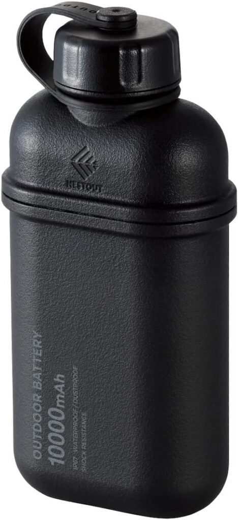 NESTOUT 10000mAh Rugged Power Bank, Outdoor Battery Pack, 20W USB C Fast Charging PD, Waterproof IP67, Shockproof Military Grade, Tactical EDC Gear, Camping, Hiking, Hunting, Survival (Black)