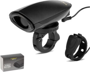 Hornit dB140 Bike Horn, Upgraded V3 Model, World's Loudest Bicycle Horn for Increased Rider Safety, Remote Trigger and Upgraded Mounting System Included