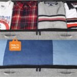 storageLAB Under Bed Storage Containers, Closet Organizers with Sturdy Handles for Clothes, Comforters, and Accessories, Use Under or at the End of the Bed - 2 Pack, Grey