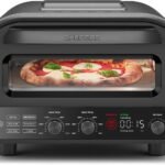 CHEFMAN Indoor Pizza Oven - Makes 12 Inch Pizzas in Minutes, Heats up to 800°F - Countertop Electric Pizza Maker with 5 Touchscreen Presets, Pizza Stone and Peel Included - Stainless Black