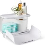 YouCopia Hideaway Toilet Cabinet, Over The Toilet Bathroom Organizer for Paper Rolls, Wipes and Accessories