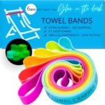 Towel Bands (6-Pack), Beach Pool & Cruise Chairs, Extra Durable, No Snapping, Cruise Ship & Beach Essentials, Great Alternative to Beach Towel Clips (3 Regular + 3 Glow in The Dark