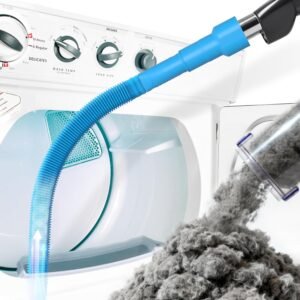 Dryer Vent Cleaner Kit: Lint Brush & Vacuum Attachment Holikme Dryer Vent Cleaner Kit Dryer Lint Vacuum Attachment Brush, Lint Remover, Dryer Vent Vacuum Hose Replacement Parts,Duct Cleaning,Blue
