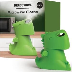 Dracowave Dragon Microwave Cleaner: Steam-Cleans Fast OTOTO NEW Dracowave Microwave Cleaner - Dragon Microwave Steam Cleaner, Cleans Grime in Minutes with Water and Vinegar - Cute Kitchen Gifts Accessories, Funny Kitchen Gadgets, White Elephant Gifts