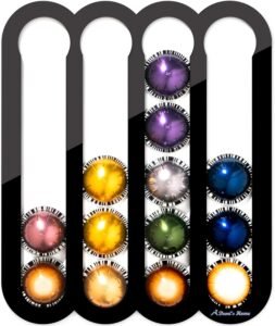 Demi's Home Magnetic Coffee Pod Holder for Nespresso Vertuo Capsules - Suitable to be Mounted on the Fridge (Black)