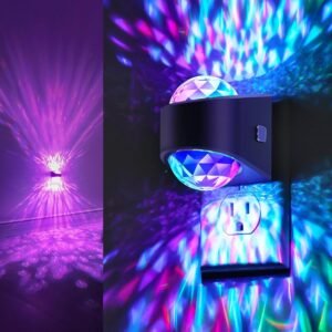 Night Lights Plug into Wall, Star Projector for Bedroom, Night Light Projector for Kids, 9-Color RGB Galaxy Nightlight with Dusk to Dawn Sensor for Bathroom, Home Gaming Room Decor, Christmas Gifts