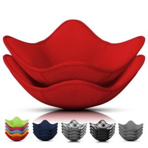 2 Pcs Microwave Bowl Cozy Holders 7.5" × 7.5" – Heat-Resistant Fabric Bowl Holders for Hot Food, Fits Standard Dishes up to 6.5" and Plates 7.1" – Safe Handling & Trivet Use, Washable & Reusable