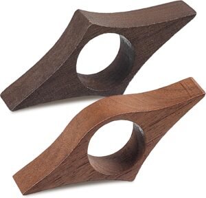 Walnut Thumb Page Holder for Book Lovers (Medium) Ouligay Book Page Holder Wooden Thumb Book Page Holder Handmade Walnut Bookmarks Reading Accessories for Readers, Bookworms, Librarians Reading Gadget (Medium)