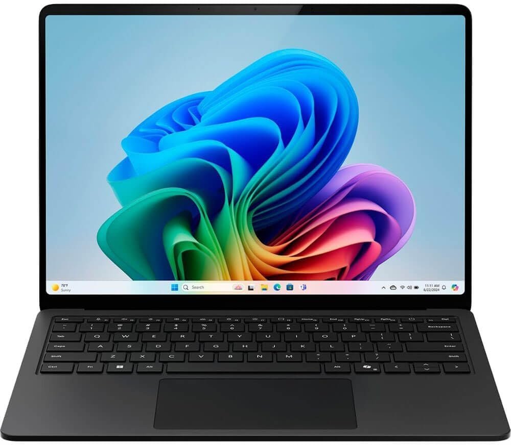 Microsoft Surface Laptop (2024), Windows 11 Copilot+ PC, 13.8" Touchscreen Display, Snapdragon X Elite (12 core), 16GB RAM, 1TB SSD Storage, Black
