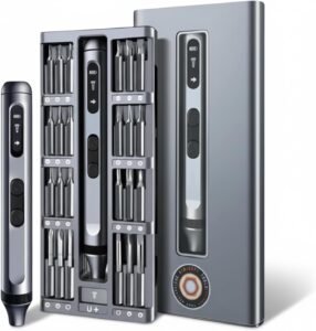 52-in-1 Precision Electric Screwdriver Kit for Electronics Precision Electric Screwdriver 52-in-1 Kit | Cordless Mini Power Driver for Electronics, PC & Laptop Repair | Compact Rechargeable Automatic Tool Set with Magnetic Bits