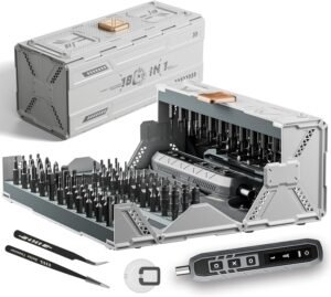 180 in 1 Electric Screwdriver Set, Power Screwdriver, Precision Screwdriver Set, 3 Torque Modes with 162 Magnetic Precision Bits, Screwdriver it for Phone Camera Computer Watch Laptop Drones