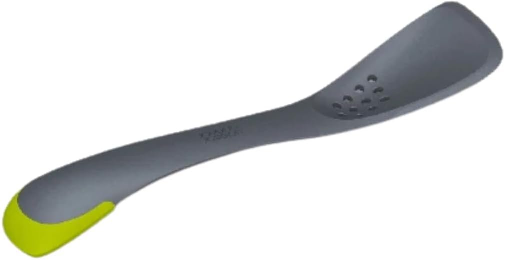 Joseph Joseph - Uni-tool 5-in-1 Silicone Kitchen Utensil, Slotted Spoon, Turner, Cutting Tool, Solid Spoon and Spatula in one- Grey