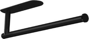 Paper Towel Holders-Blcak,Paper Towels Rolls - for Kitchen,Paper Bulk- Self-Adhesive Under Cabinet,Both Available in Adhesive and Screws,Stainless Steel