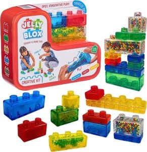 Goliath Jelly Blox Creative Kit | Includes 20 Blocks | Toddler & Preschool Building Blocks Kids Can Squeeze, Stretch, Squish | MESH ACCREDITED | Safety Tested & Ouch-Free | Sensory Play Toy Ages 2+
