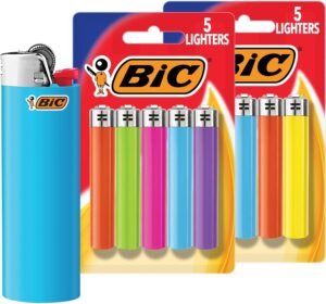 BIC Maxi Pocket Lighters, Dependable and Long-Lasting, Assorted Colors, 10-Pack (Colors May Vary)