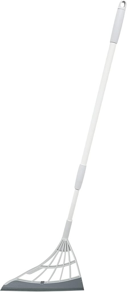 Original Broombi - All-Surface Silicone Broom, Squeegee, Pet Hair Remover - Smart Broom for Indoor Cleaning - Cleans Glass, Fine Dust, Hair, Liquids - for Smooth Floors, Rugs, Windows (Grey)