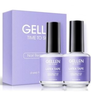 Gellen Latex Tape for Nails, Fast Drying Liquid Latex Nail Polish Barrier Peel off Latex Tape Kit Cuticle Guard for Nail Art Liquid Latex Barrier Protector
