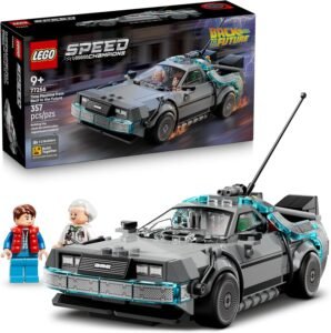 LEGO Speed Champions Time Machine from Back to The Future Building Toy for Kids - Pretend Play & Display Car Toy W/2 Build Modes for Boys & Girls, Ages 9+ - Gift Ideas for Birthdays & Fans - 77256