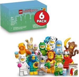 LEGO Minifigures Animal Series 28 6 Pack - Kids Toys in Sealed Mystery Boxes - Animal Themed Figures to Collect - Birthday Party Favors & Gift Idea for Boys & Girls, Ages 5+ - 66813