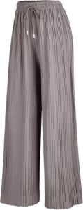 Made By Johnny Women’s Wide Leg Palazzo Pants – High Waist Flowy Fit with Drawstring Waistband for Casual Style