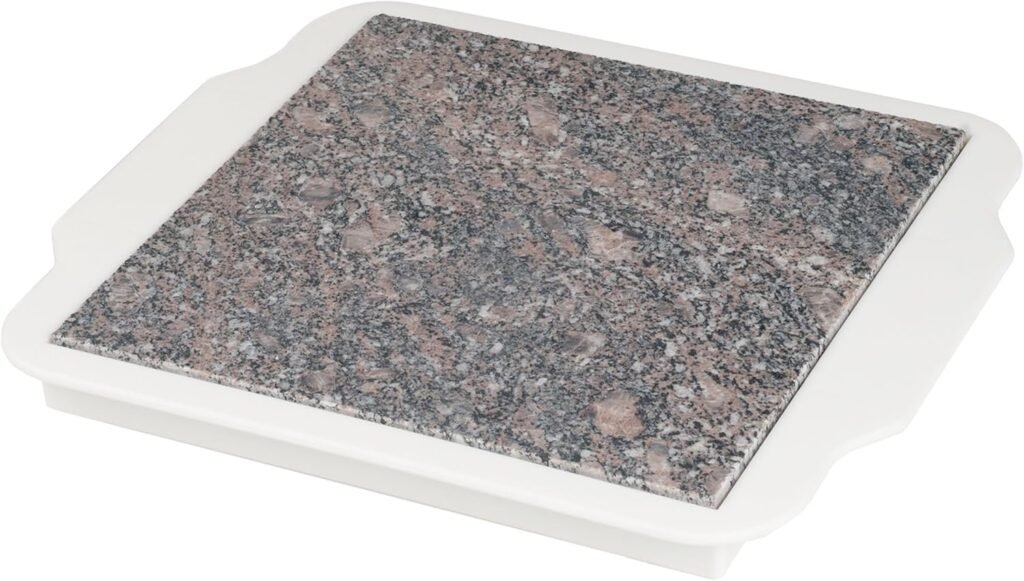 Food Warmer Plate - Microwavable 9-Inch Marble Hot Plate Keeps Food Warm Longer - Great for Parties, Family Gatherings, and Holidays