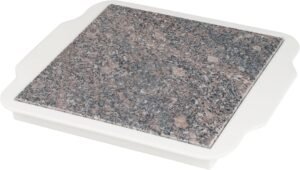 Food Warmer Plate - Microwavable 9-Inch Marble Hot Plate Keeps Food Warm Longer - Great for Parties, Family Gatherings, and Holidays