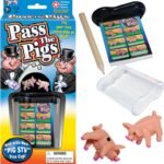 Winning Moves Pass The Pigs Games USA, a Hilarious Pig Dice Game, Family Favorite for Over 40 Years, for 2 or More Players, Ages 7+ (1046)