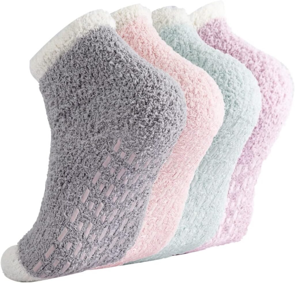 Breslatte Non Slip Hospital Socks with Grips for Women Grip Slipper Socks for Women Gifts
