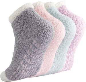 Breslatte Non Slip Hospital Socks with Grips for Women Grip Slipper Socks for Women Gifts