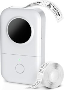 Label Maker, Phomemo D30 Bluetooth Mini Label Maker Machine, Portable Thermal Printer Small Rechargeable Labeler for Kids School Classroom Teacher Supplies, Home Office Labeler Works with Tablet/Phone